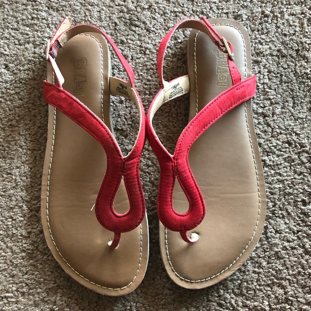 Red sandals
